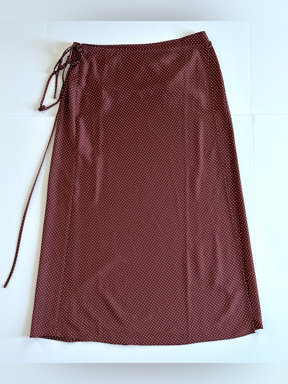 J.Crew Wrap Slip Skirt in Sable Polka Dot | XL | EUC - Picture 5 of 15